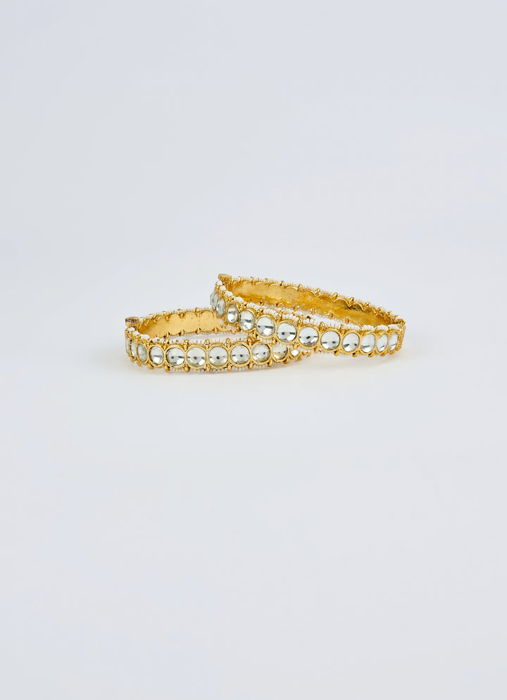 Gold Plated White Stone Bracelet