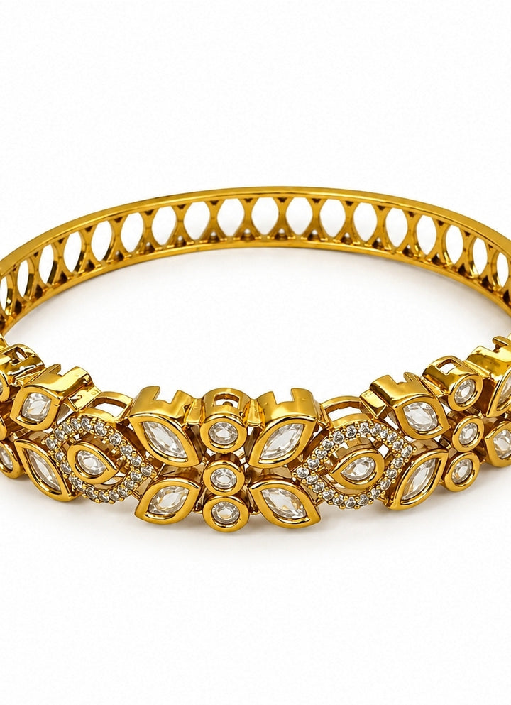 Gold Plated Floral Kada