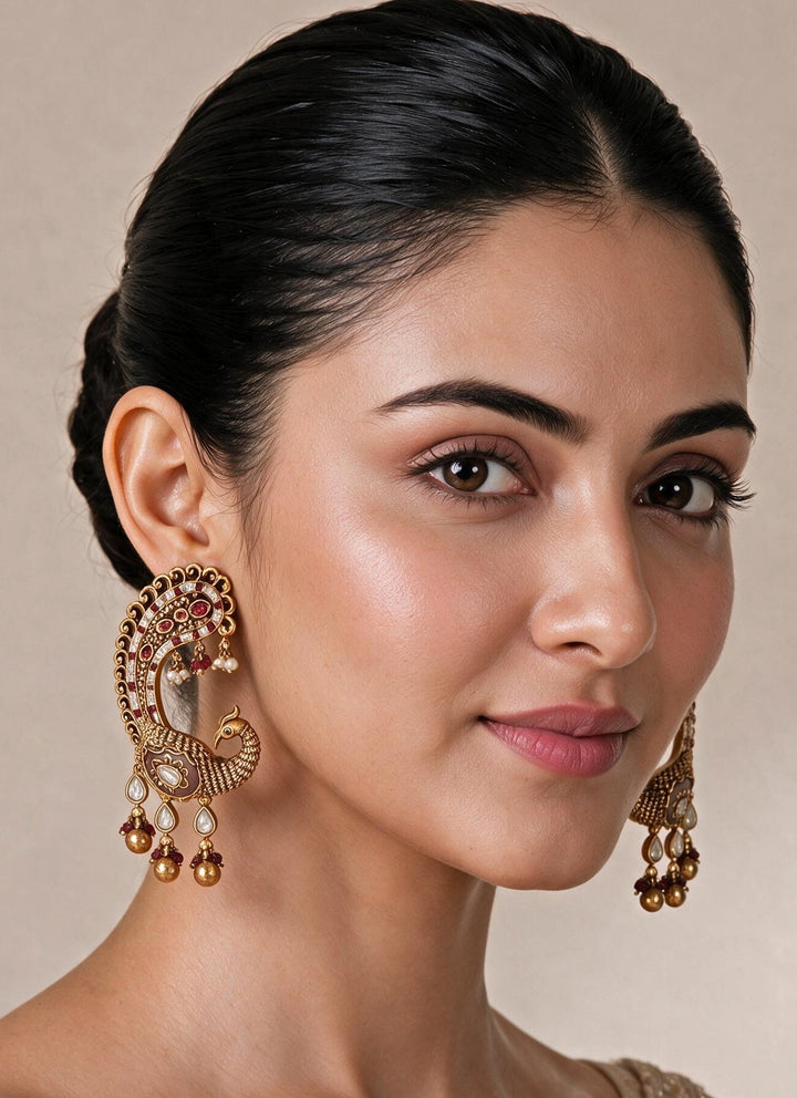 Ruby Red Statement Earrings