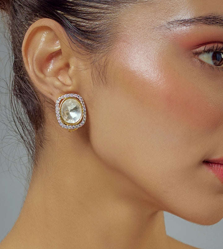 Gold Plated Crystal Stud Earrings