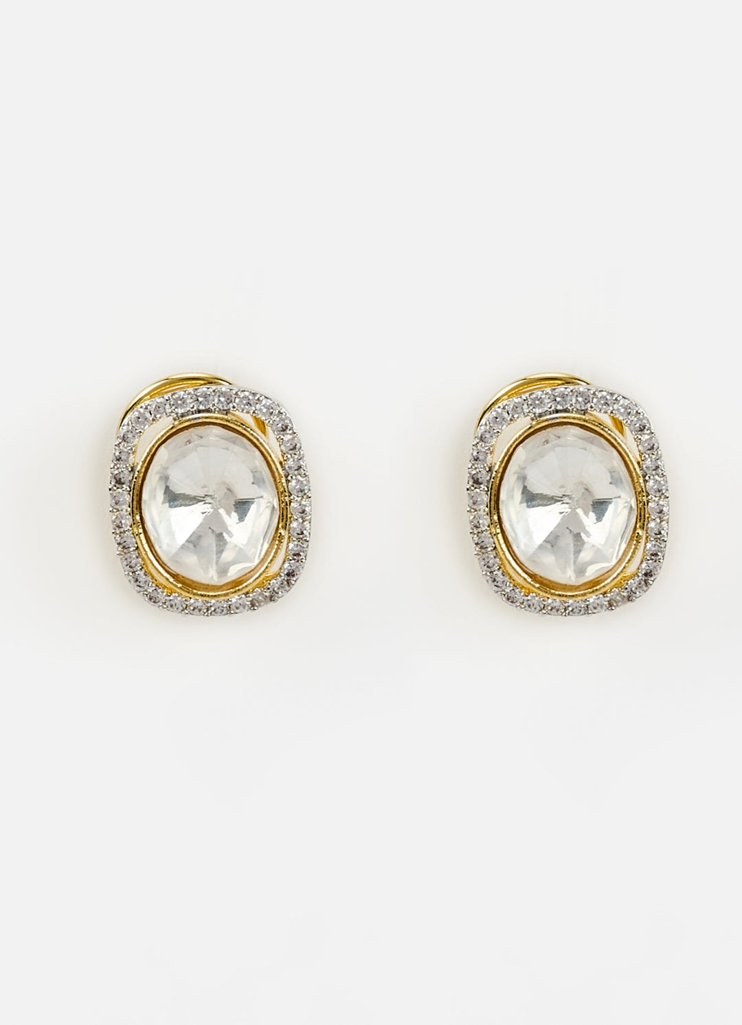 Gold Plated Crystal Stud Earrings