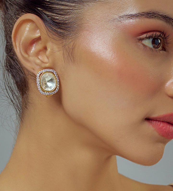 Gold Plated Crystal Stud Earrings