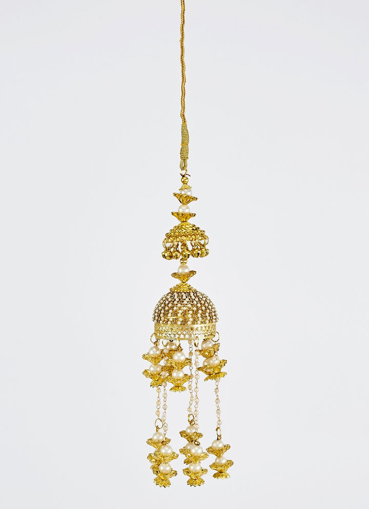 Gold Plated Bridal Pearl And Floral Kaleeras