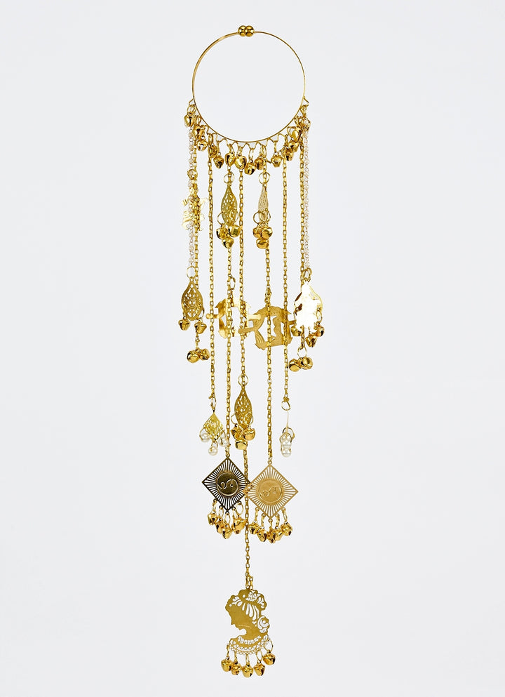 Gold Plated Bridal KaleerasWith Small Pearl Hangings