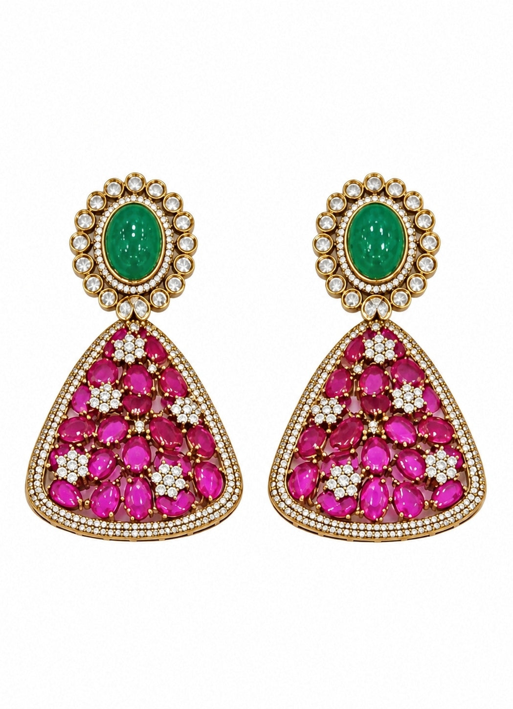 Ruby And Emerald Necklace Set