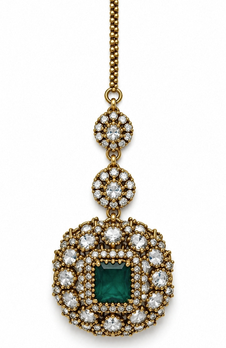Emerald Polki Kundan Necklace Set