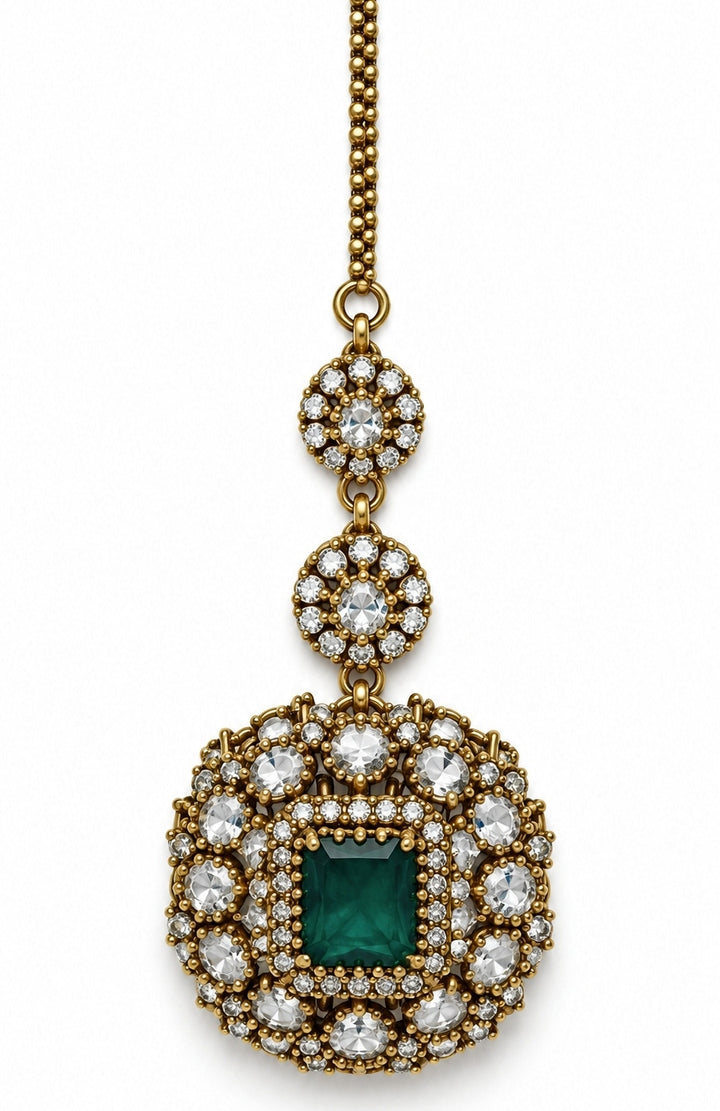 Emerald Polki Kundan Necklace Set