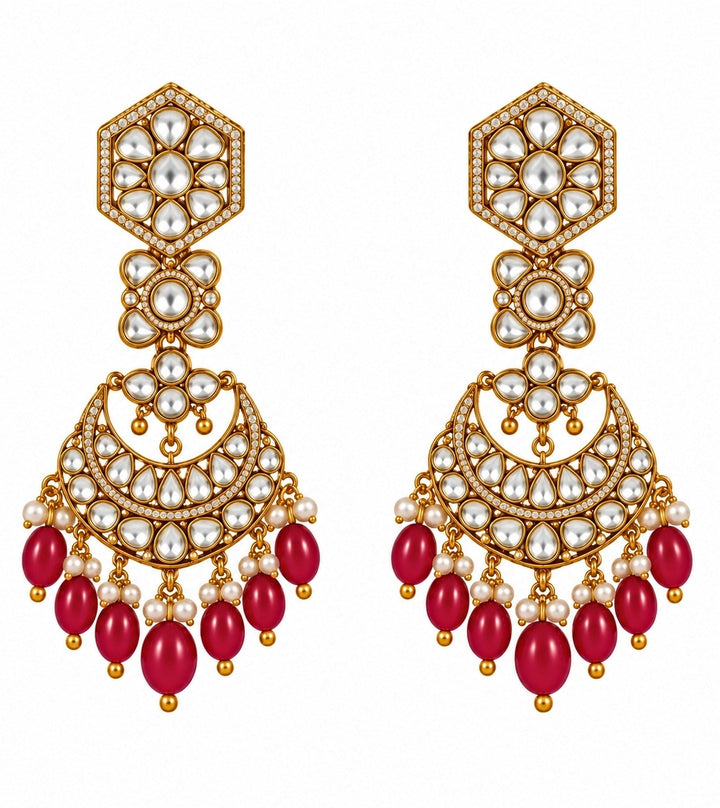 Ruby Kundan Bridal Necklace Set