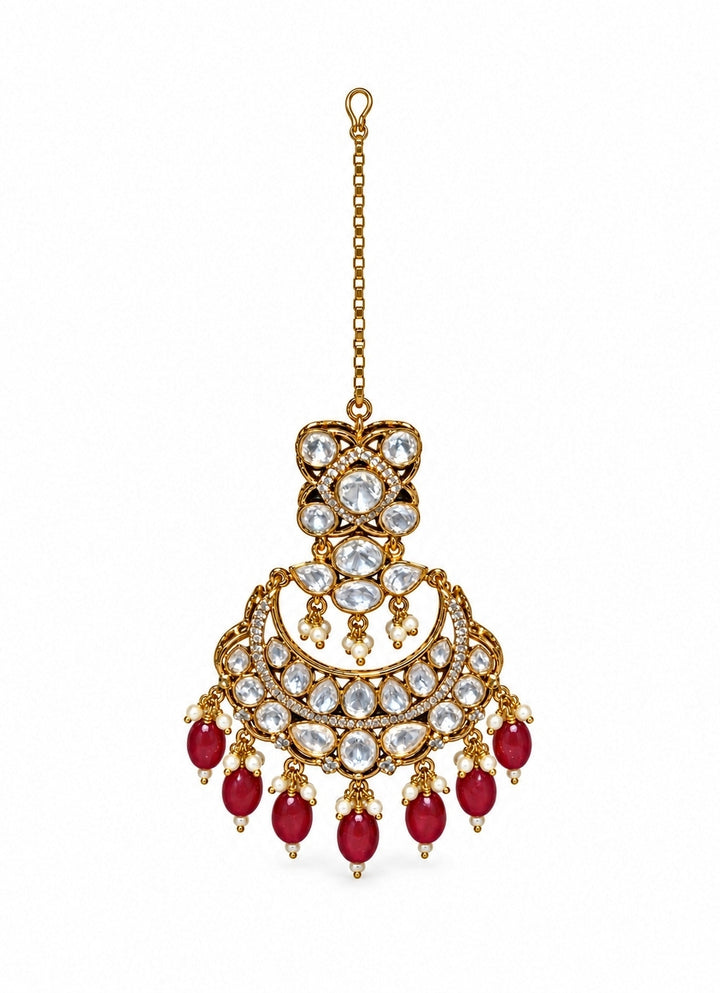 Ruby Kundan Bridal Necklace Set