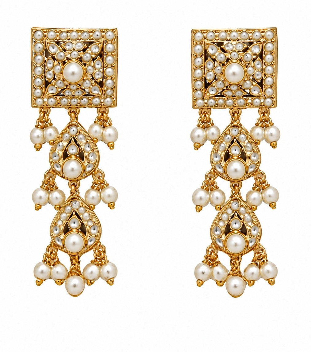 Gold Plated Handcrafted Jadau Choker Set