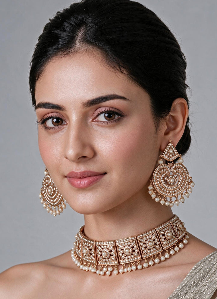 Gold Plated Jadau Choker Set