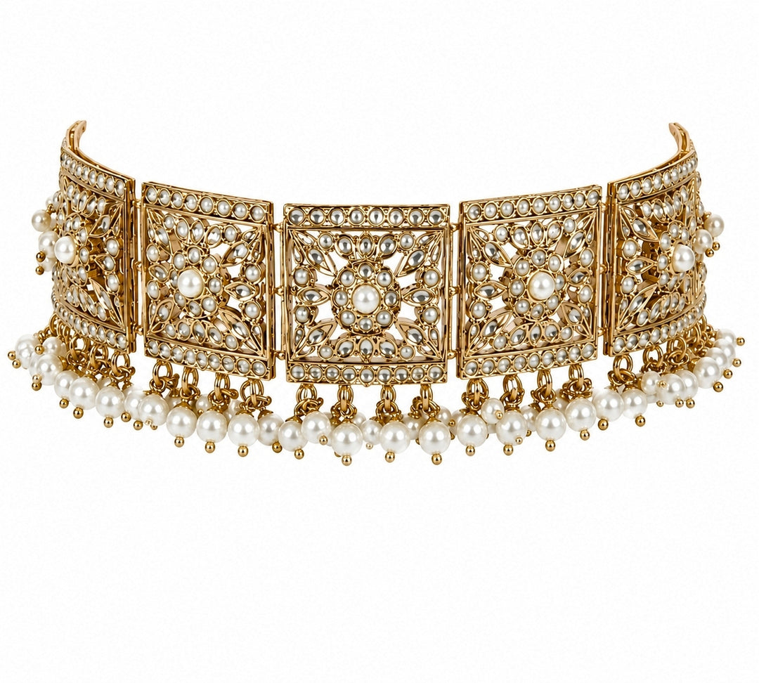 Gold Plated Jadau Choker Set