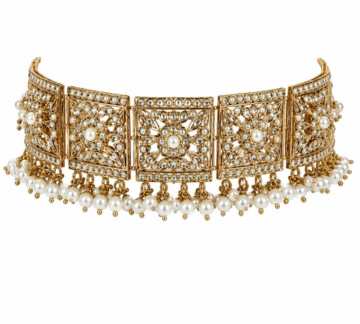 Gold Plated Jadau Choker Set