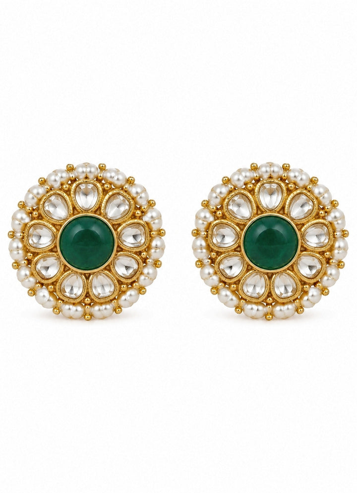 Multicolour Polki Statement Necklace Set