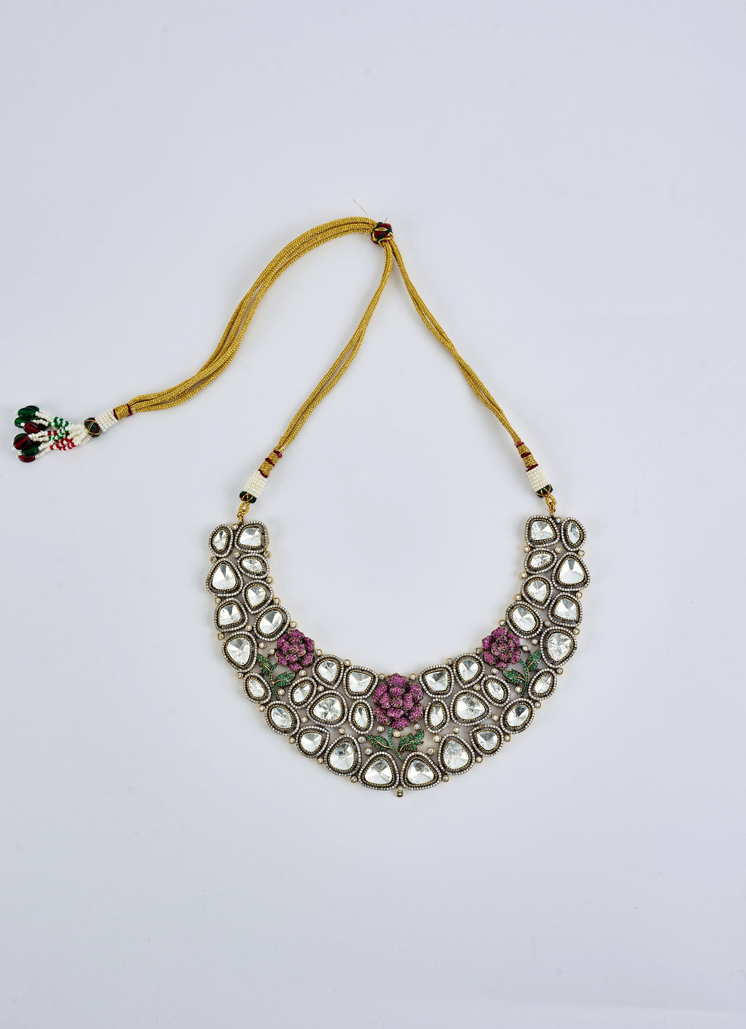 Kundan And  Pink Stone Necklace Set