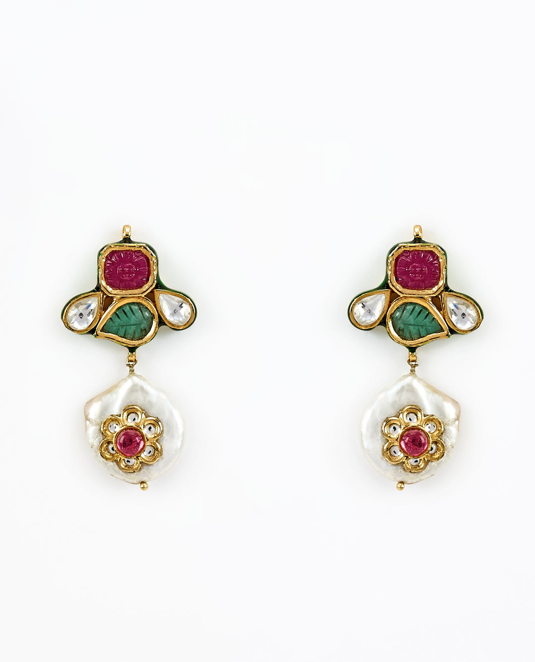 Gold Plated Multi Stone Kundan Choker Necklace Set