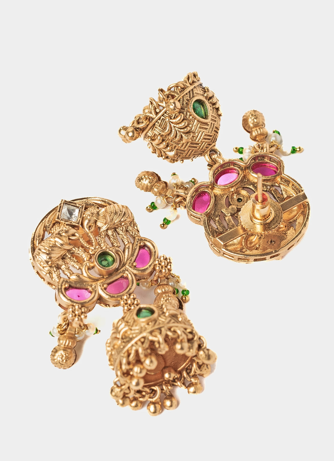 Gold Plated Short Necklace Set With Jhumkas