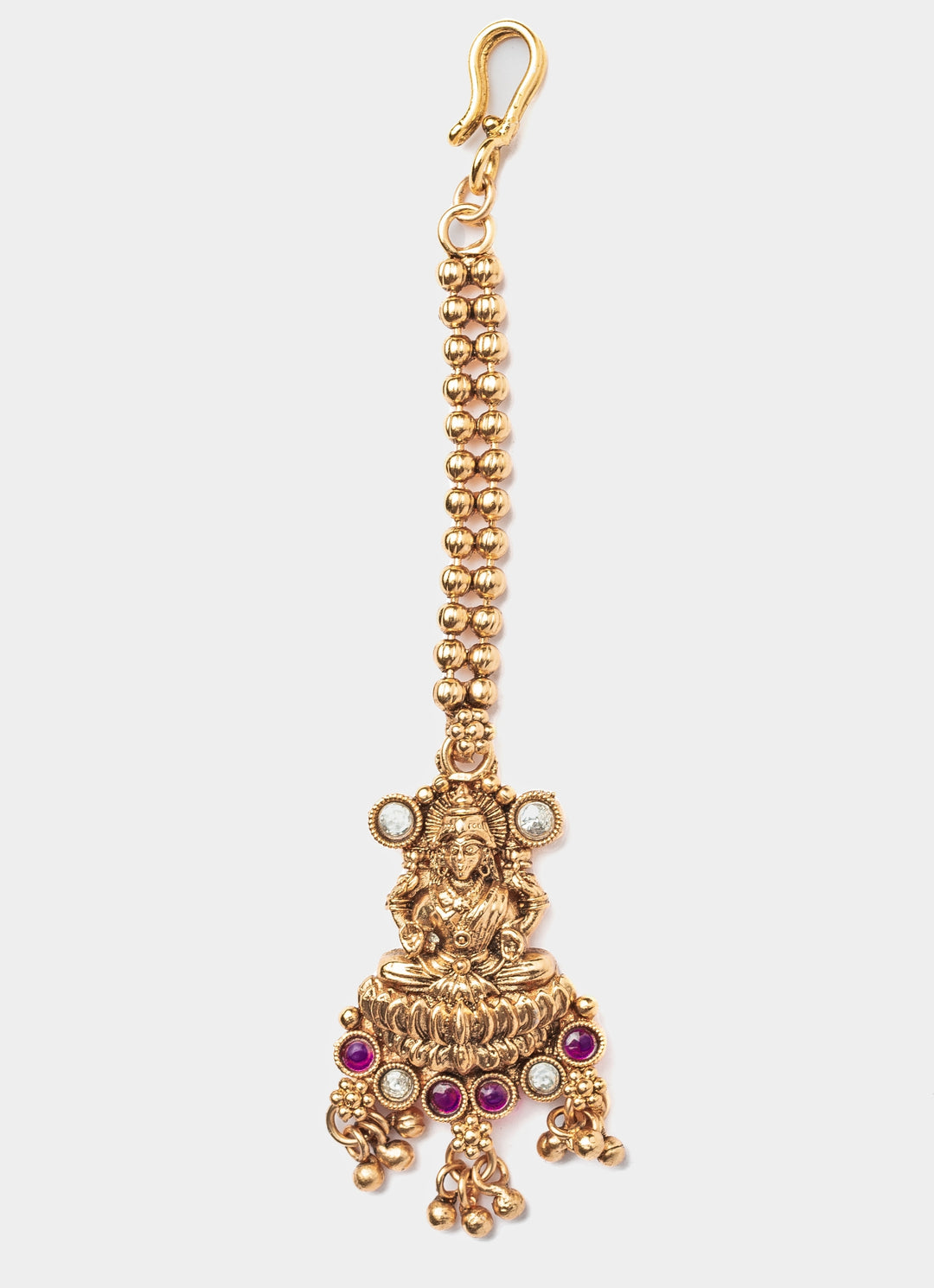 Gold Plated Short Necklace Set With Maang Tikka