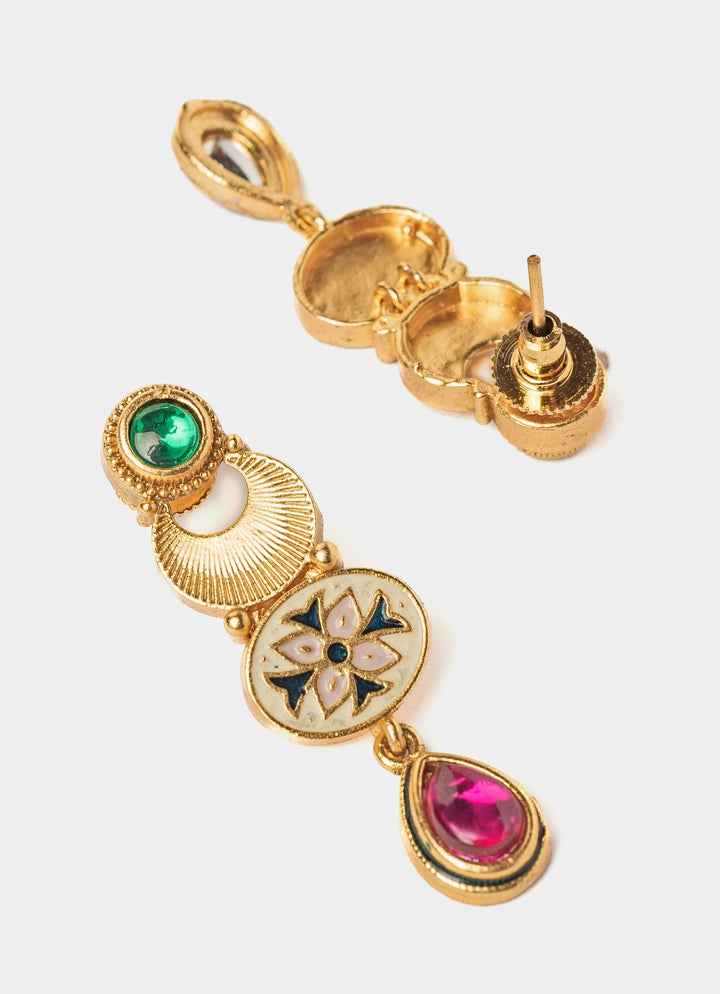 Gold Plated Multi Beaded Choker Necklace Set