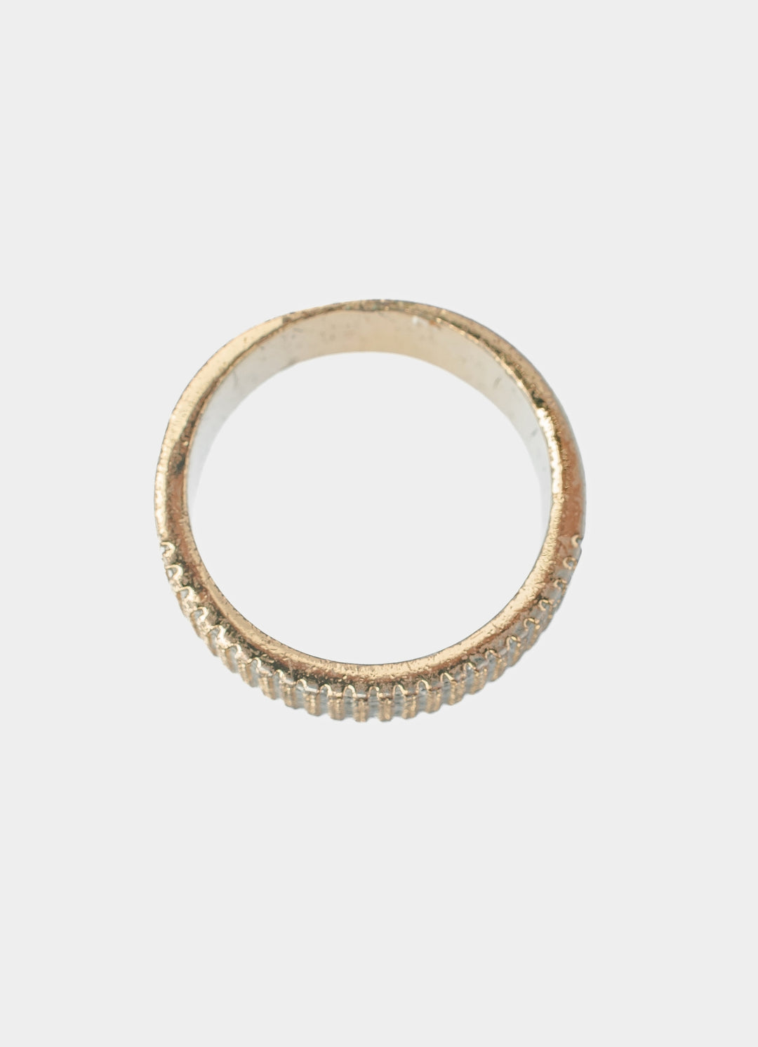 Gold Plated White Zircon Band Ring