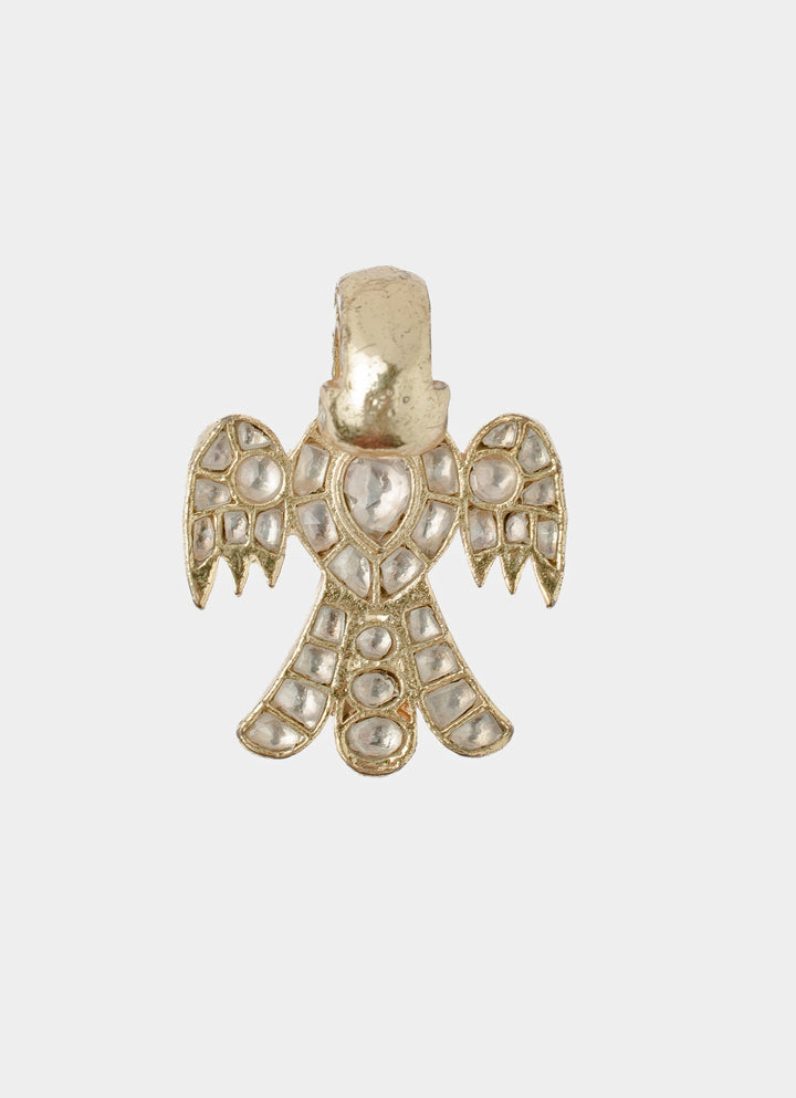 Gold Plated Kundan And Polki Ring