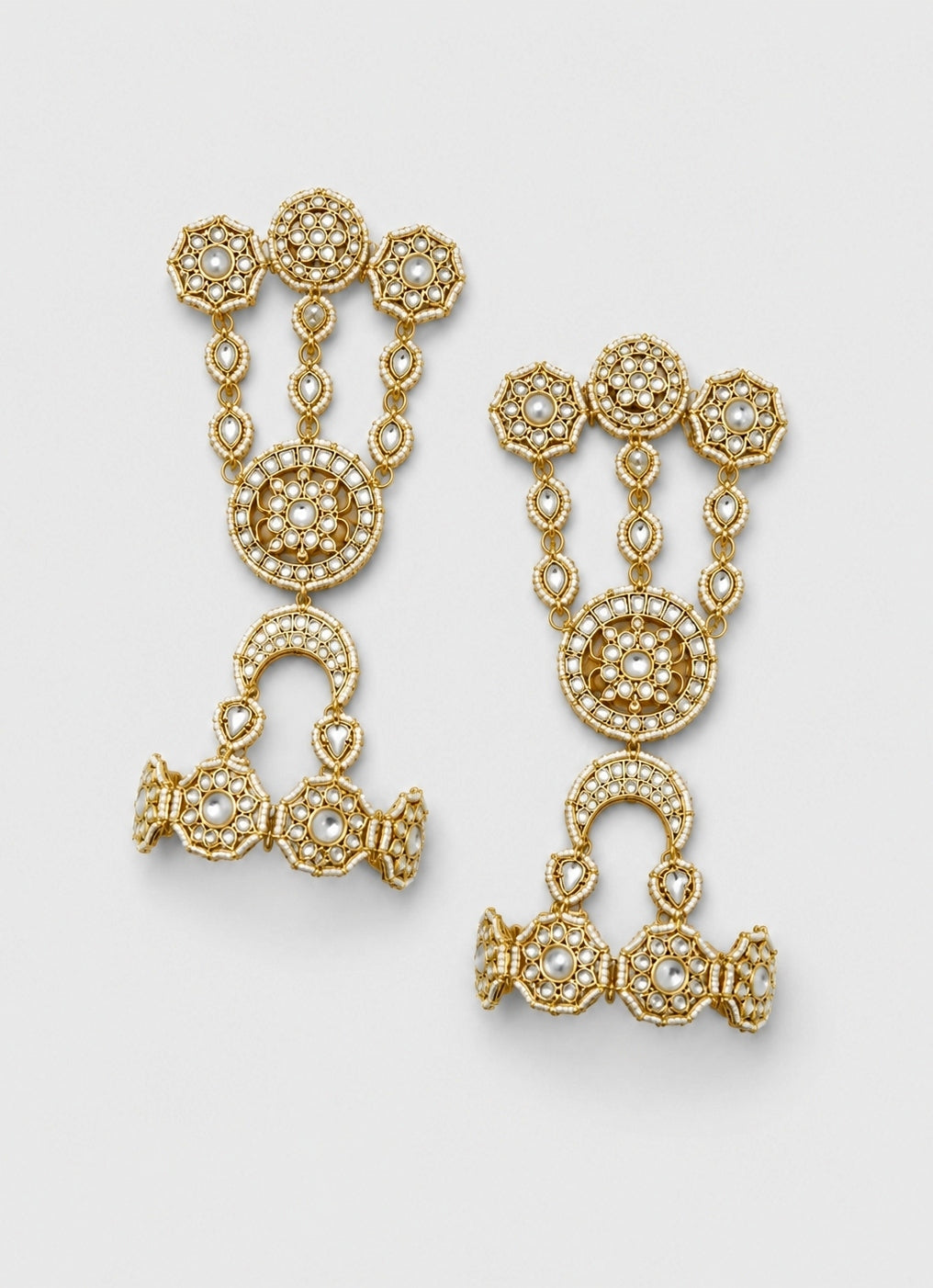 Gold Plated Polki Bridal Haathphool