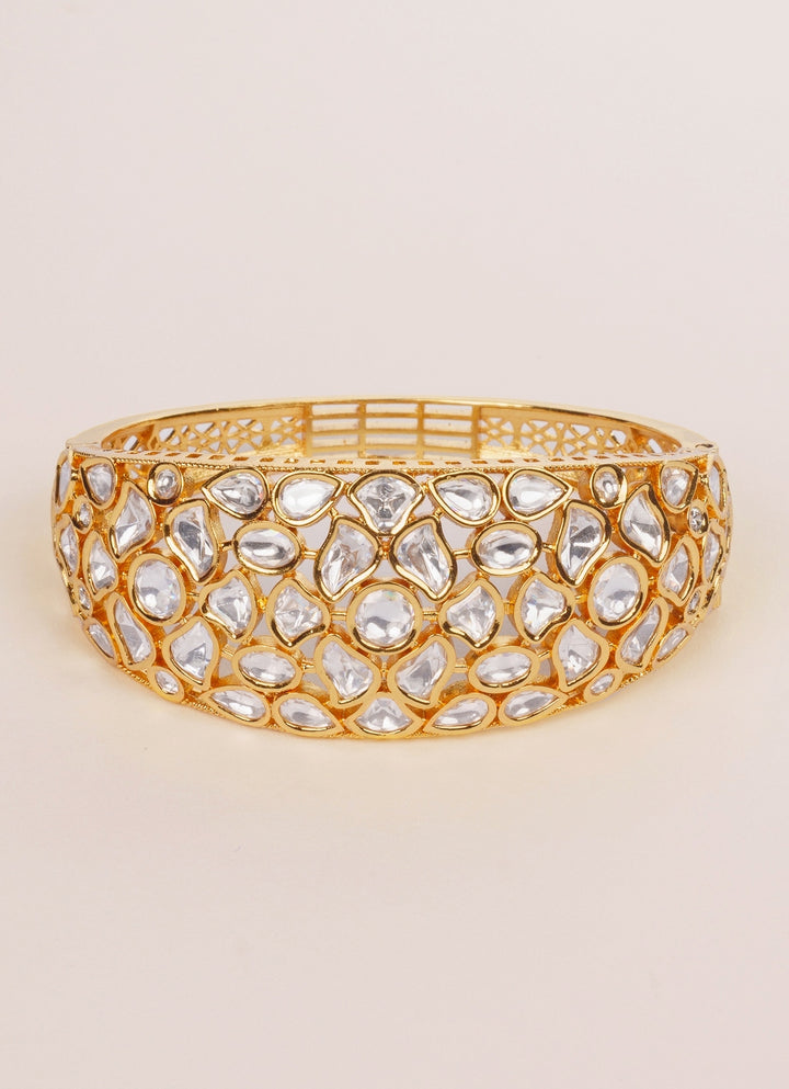 Chunky Polki Gold Bracelet