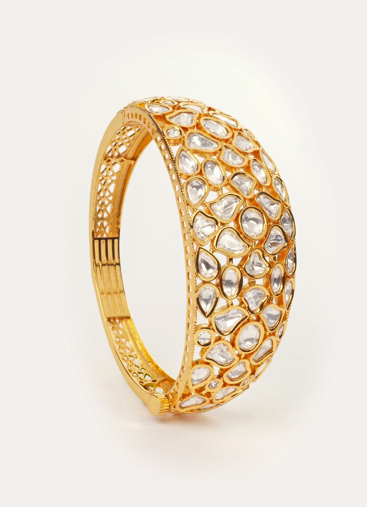 Chunky Polki Gold Bracelet