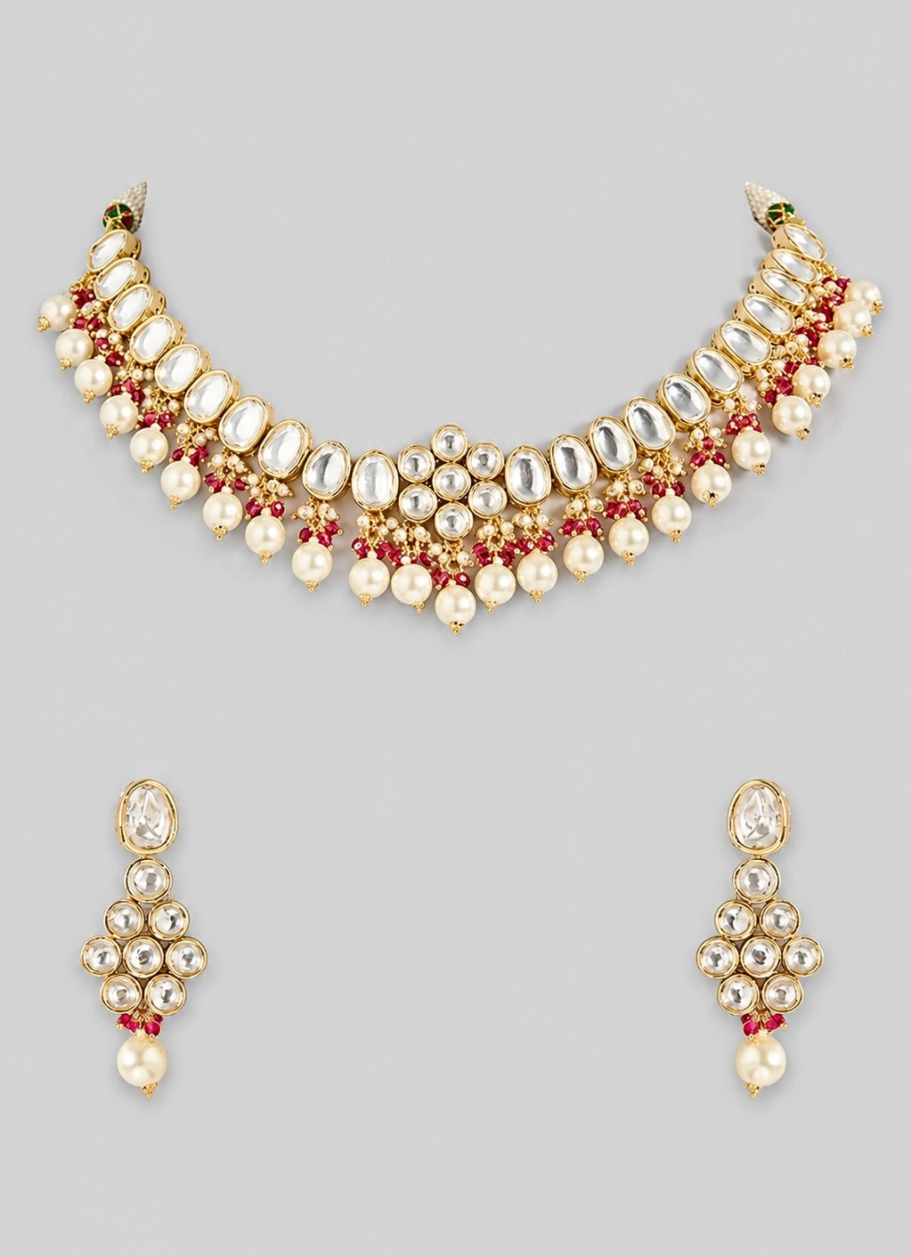 Gold Pearl Necklace Set