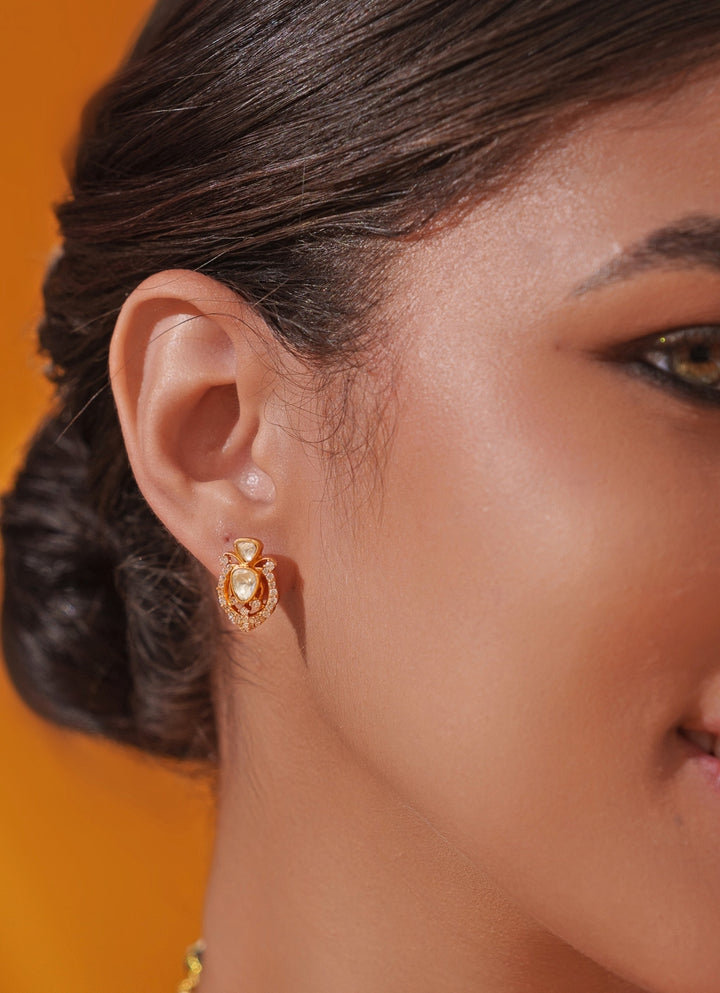 Moissanite Stone Gold Necklace Set