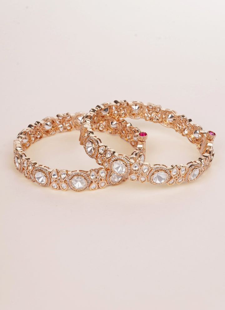 Polki Gold Bangle Set