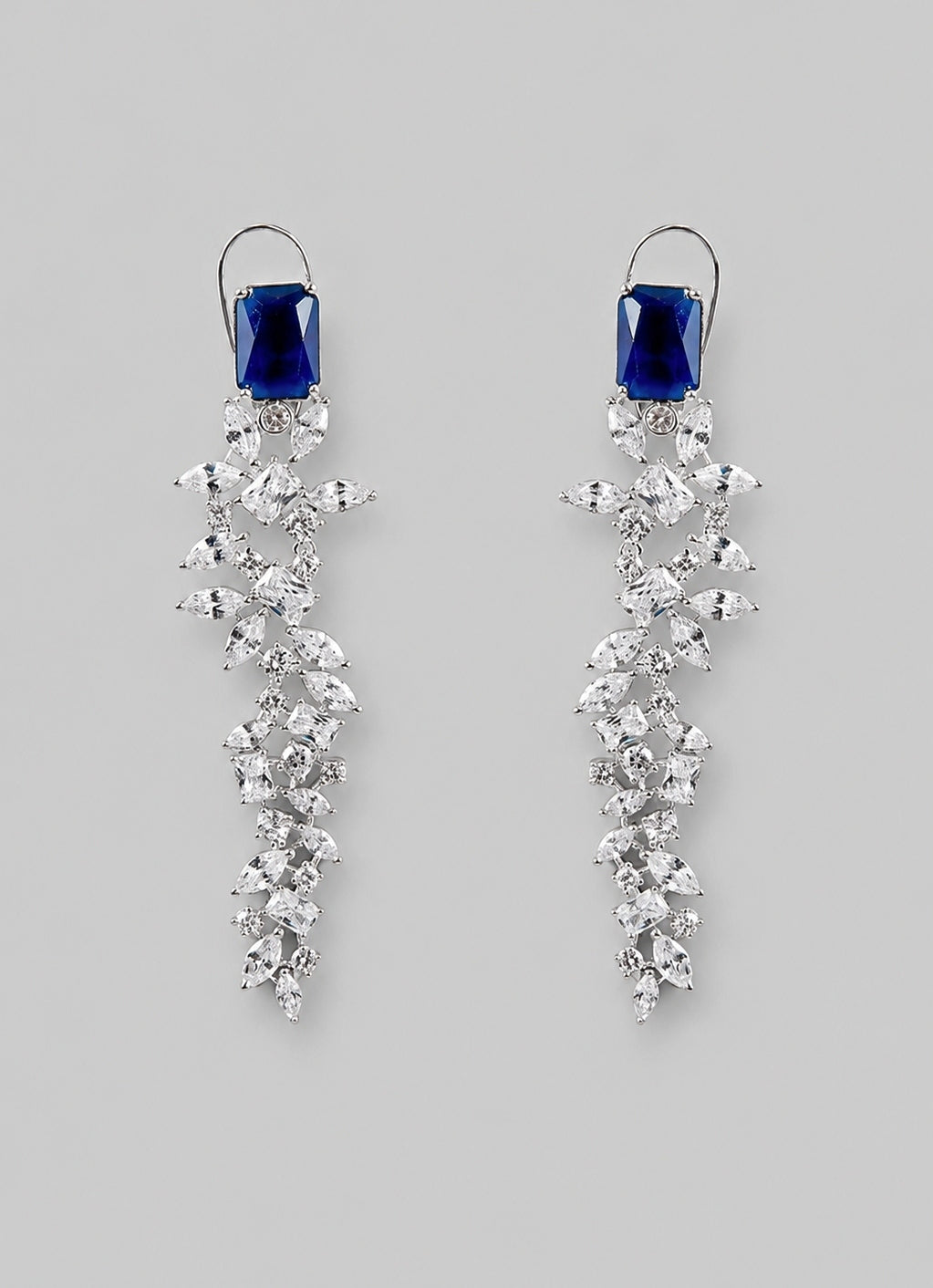 Sapphire And Diamond Dangler Earrings