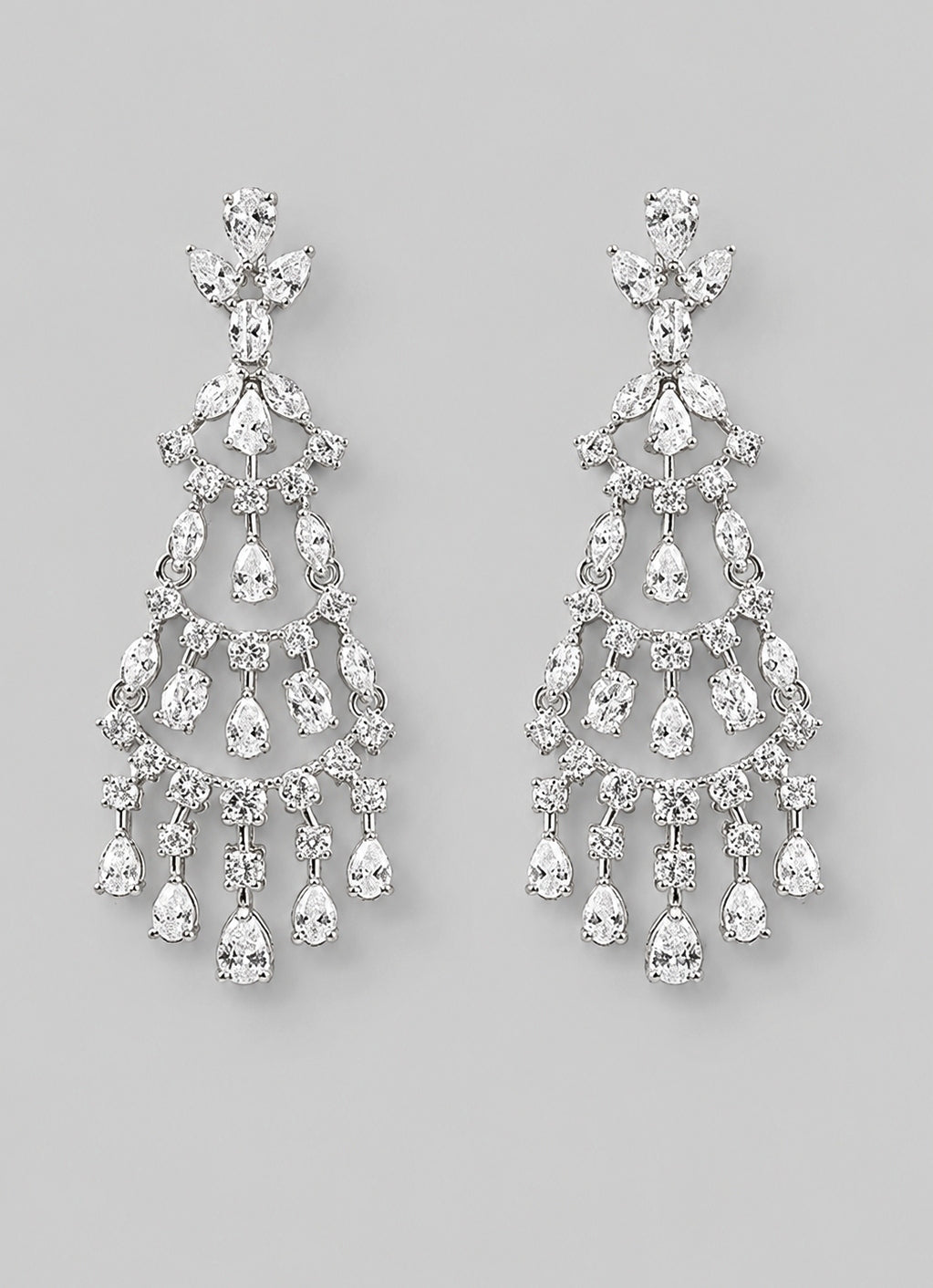 White Finish Diamond Dangler