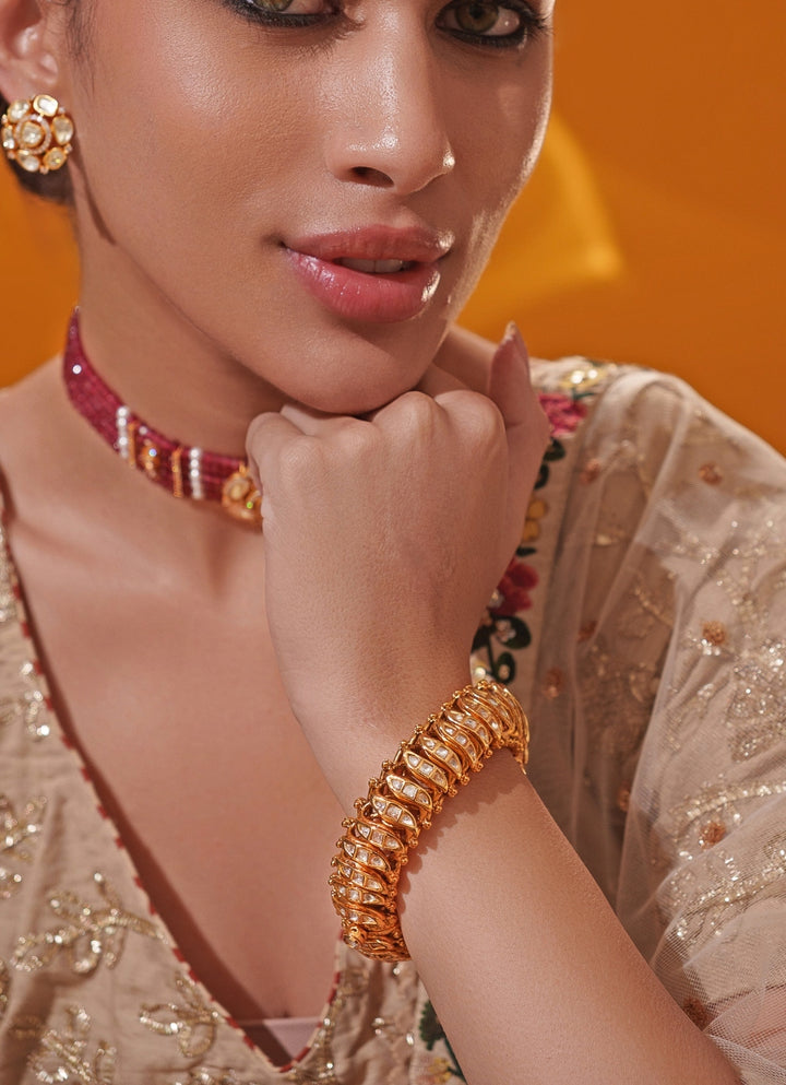 Polki Gold Bracelet