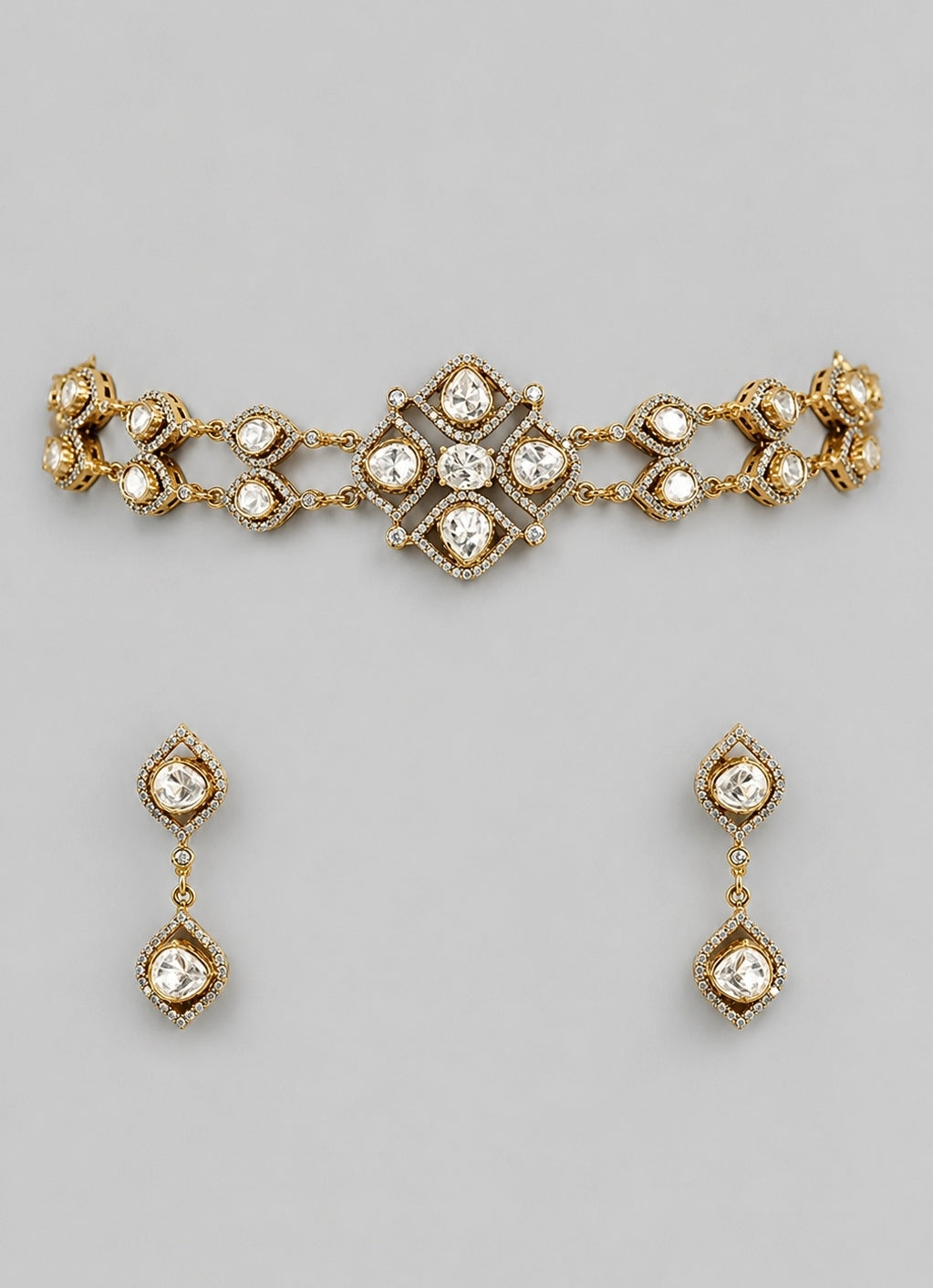Dual Tone Polki Choker Set