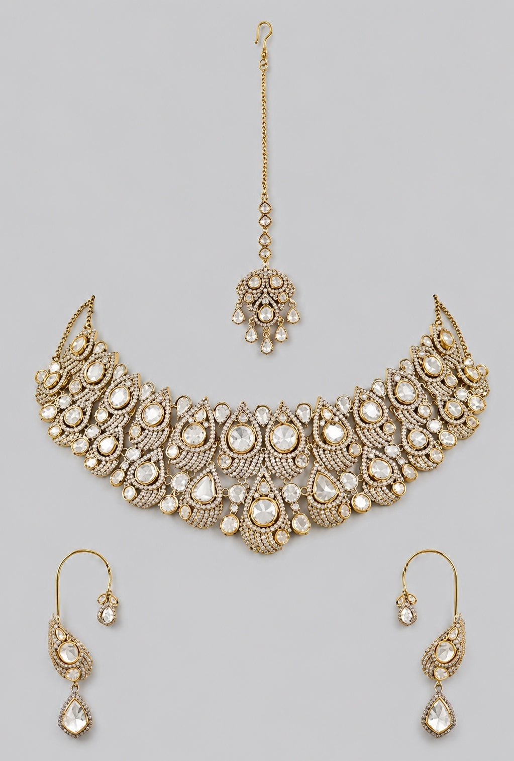Royal Dual Tone Polki Necklace Set