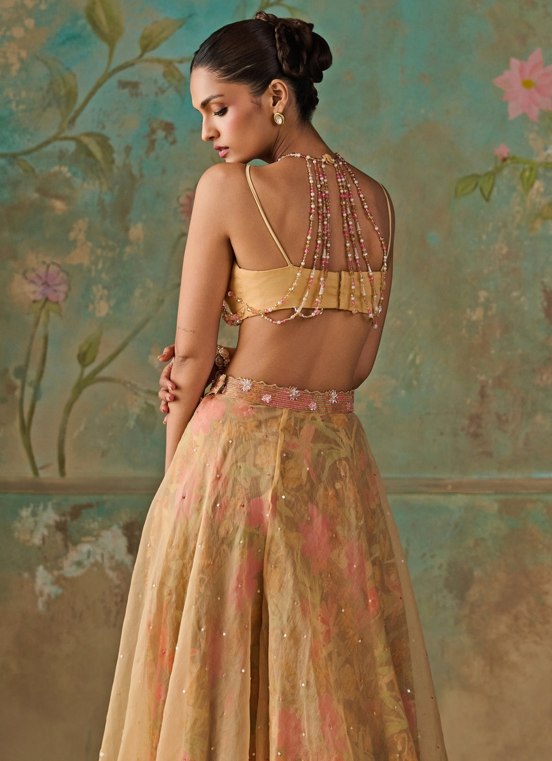 Yellow Organza Blouse Sharara Set