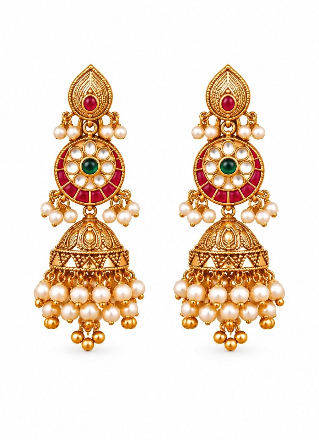 Vivinia By Vidhi Mehra Antique Gold Kundan Statement Necklace SetFabilicious Fashion