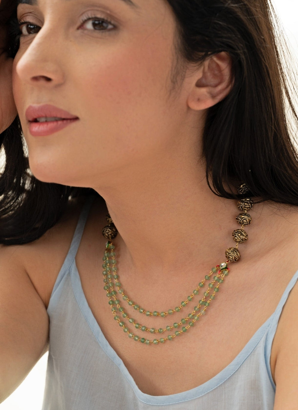 Do Taara Antique Mint Green NecklaceFabilicious Fashion