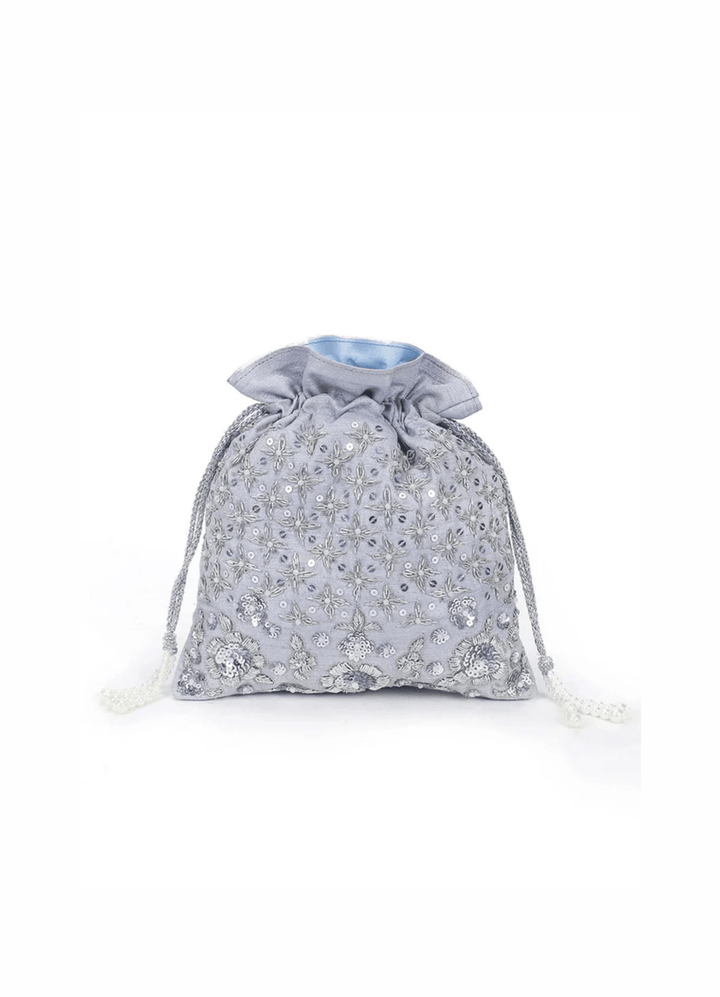 Aqua Sky Potli The Purple Sack - Fabilicious Fashion