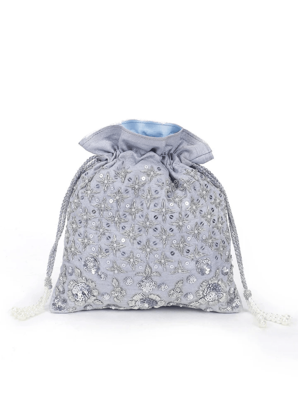 Aqua Sky Potli The Purple Sack - Fabilicious Fashion