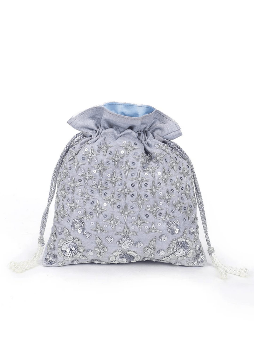 Aqua Sky Potli The Purple Sack - Fabilicious Fashion