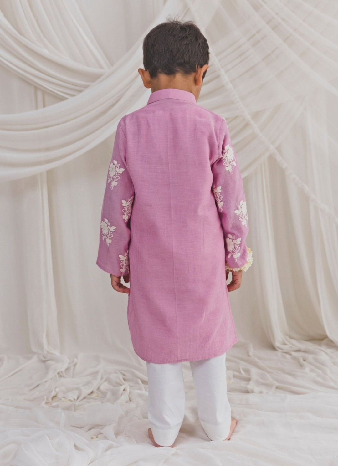 Chotibuti Baby Pink Chanderi Boys Kurta SetFabilicious Fashion
