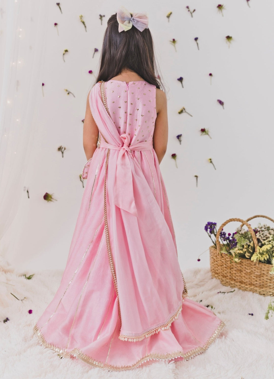 Chotibuti Baby Pink Silk Anarkali SetFabilicious Fashion