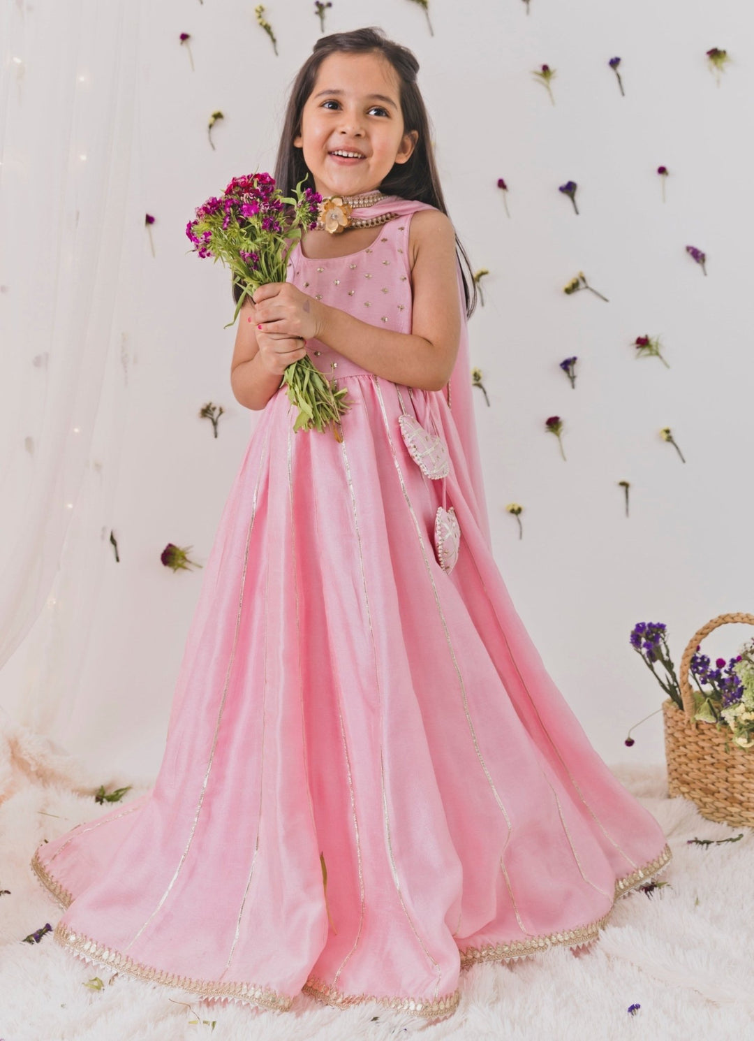 Chotibuti Baby Pink Silk Anarkali SetFabilicious Fashion