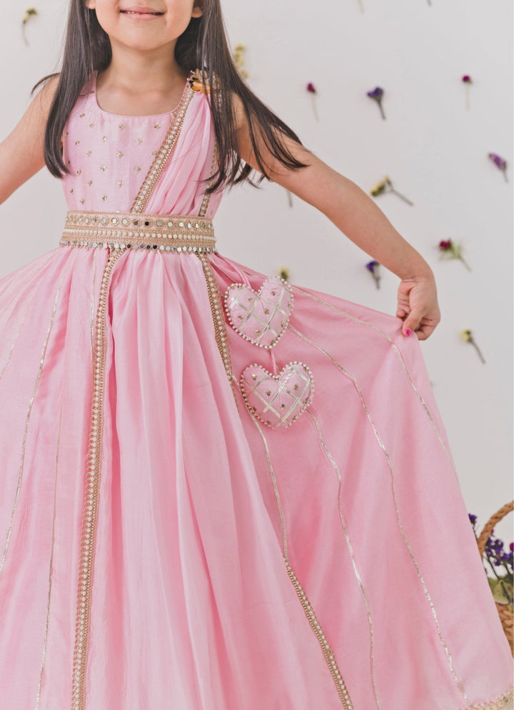 Chotibuti Baby Pink Silk Anarkali SetFabilicious Fashion