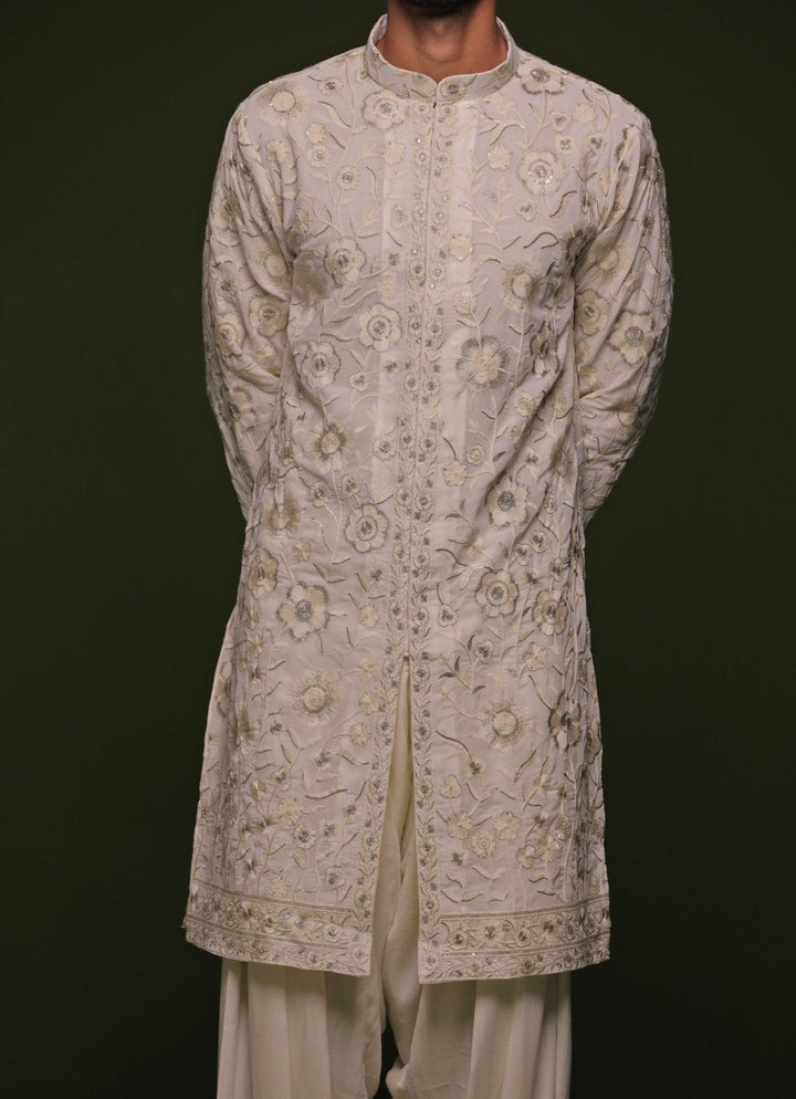 Beige Embroidered Kurta Patiala Set With Dupatta Kalpraag - Fabilicious Fashion