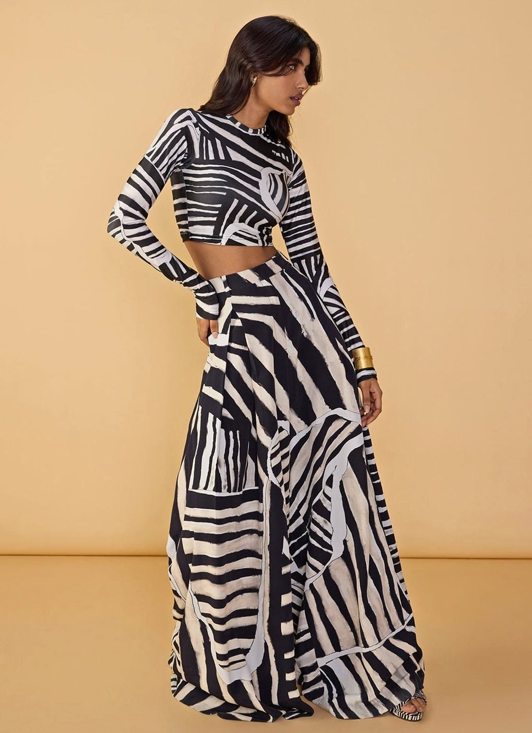Black And White Printed Co Ord Set Saaksha &amp; Kinni - Fabilicious Fashion