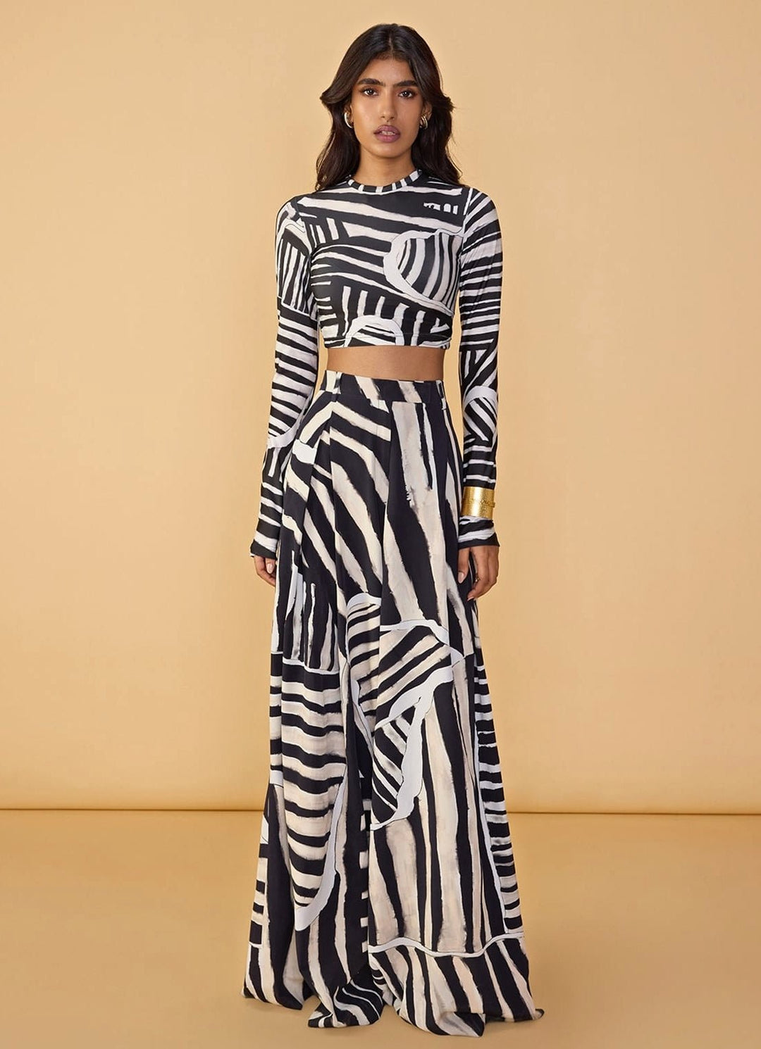 Black And White Printed Co Ord Set Saaksha & Kinni - Fabilicious Fashion
