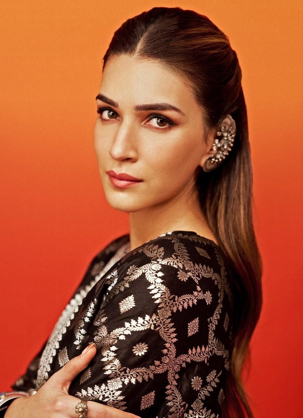 Black Banarasi Dotted Butti Silk Kurta Pants Set Sobariko - Fabilicious Fashion